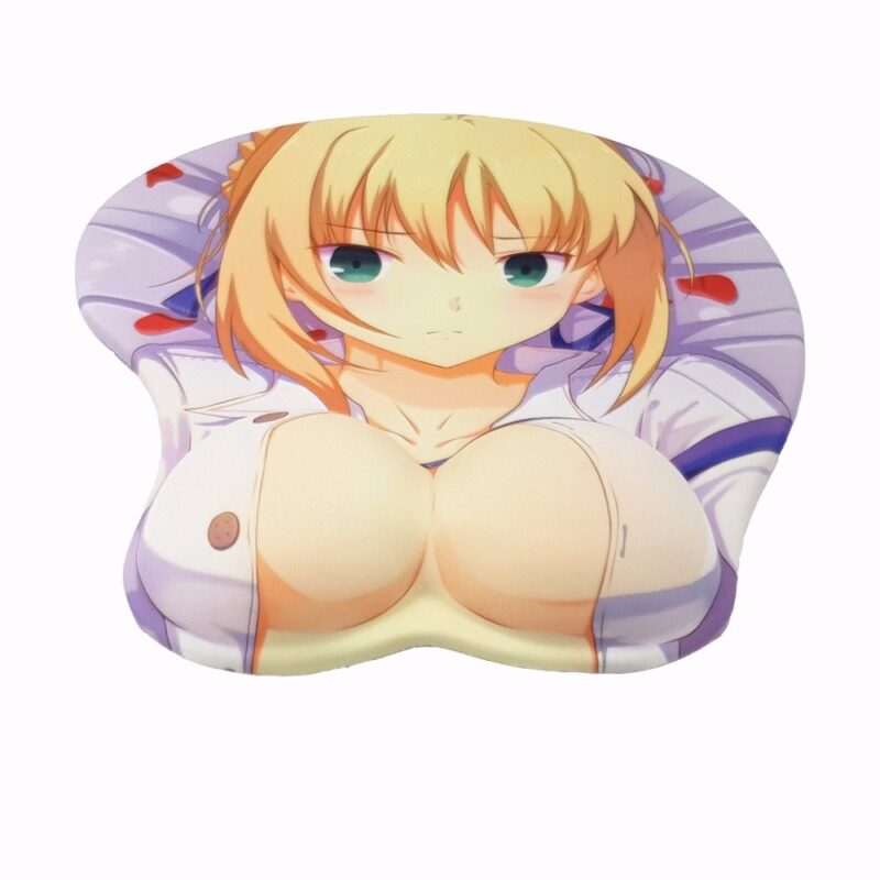 Anime tit mouse pad
